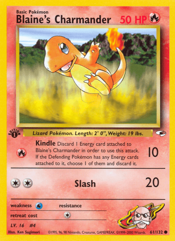 Blaine's Charmander (Gym Heroes) #61 card art