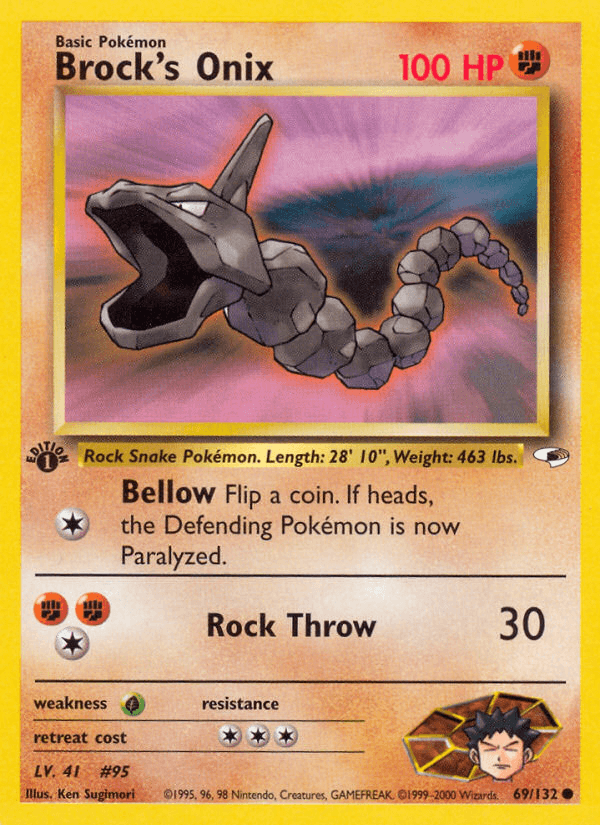 Brock's Onix (Gym Heroes) #69 card art