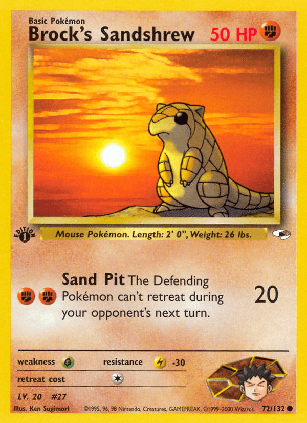 Brock's Sandshrew (Gym Heroes) #72 card art
