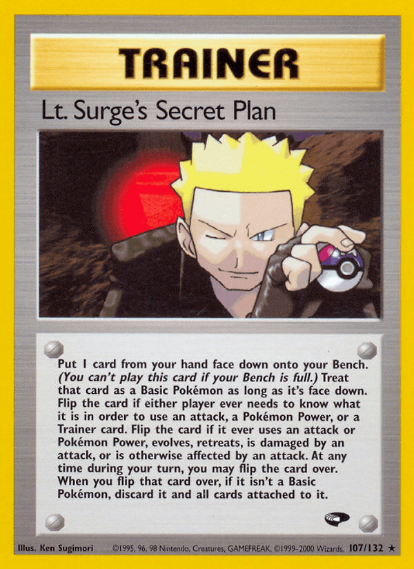 Lt. Surge's Secret Plan (Gym Challenge) #107 card art