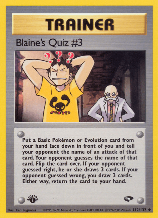 Blaine's Quiz #3 (Gym Challenge) #112 card art