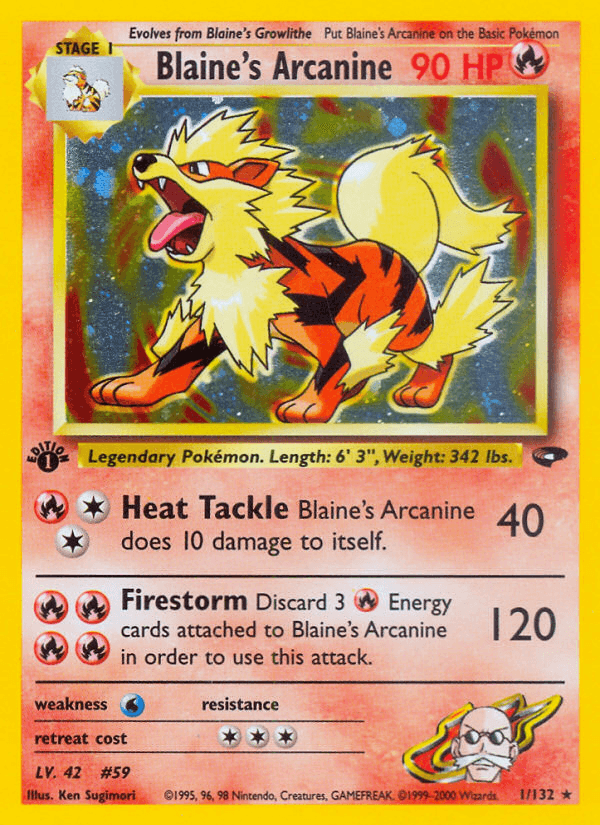 Blaine's Arcanine (Gym Challenge) #1 card art
