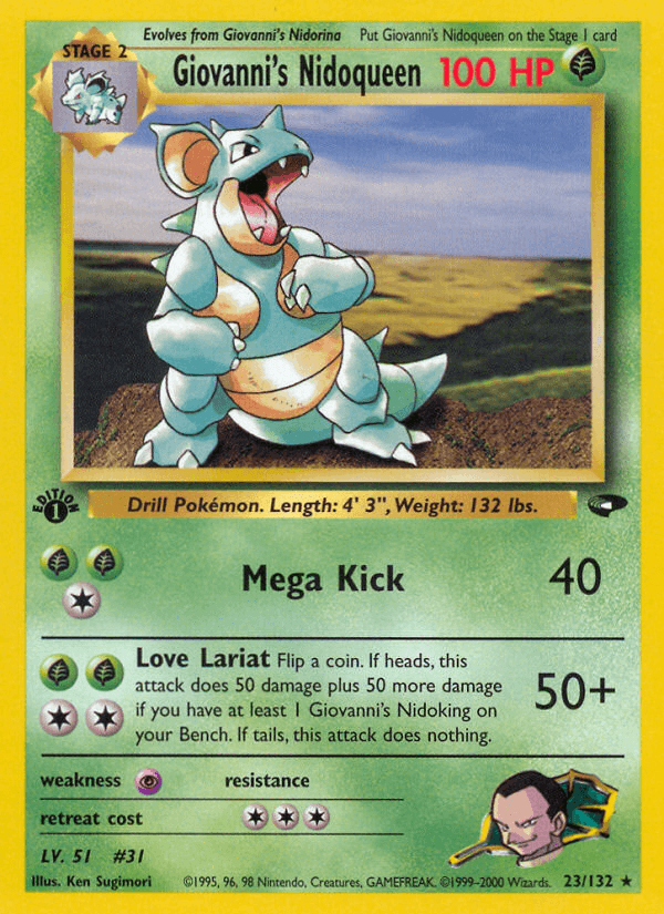 Giovanni's Nidoqueen (Gym Challenge) #23 card art