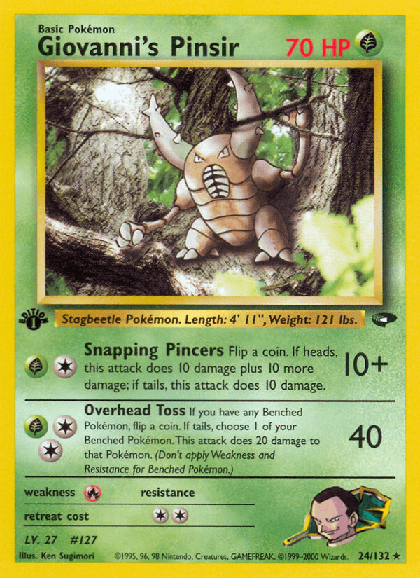 Giovanni's Pinsir (Gym Challenge) #24 card art