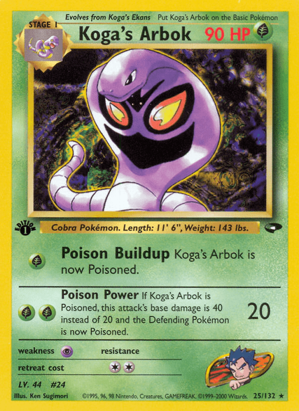 Koga's Arbok (Gym Challenge) #25 card art