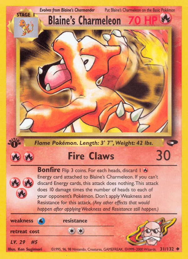 Blaine's Charmeleon (Gym Challenge) #31 card art