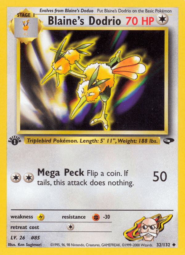 Blaine's Dodrio (Gym Challenge) #32 card art