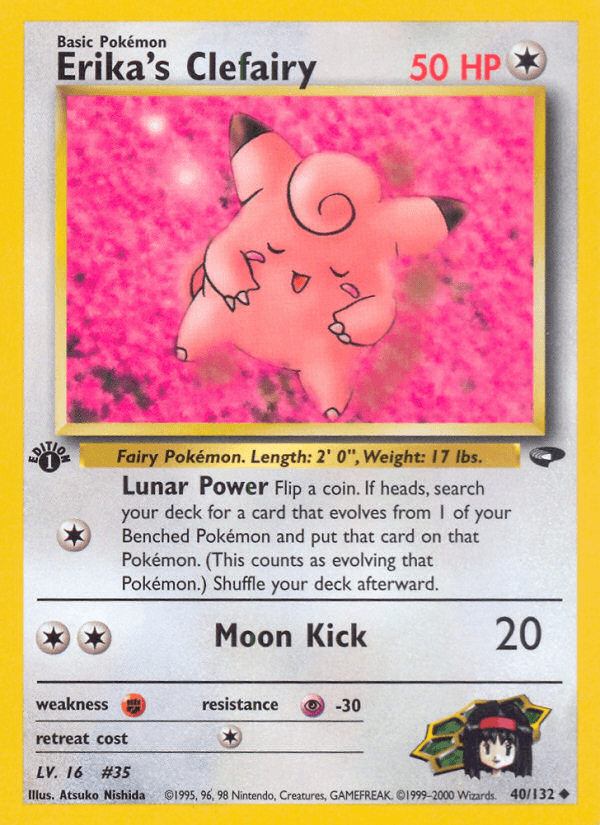 Erika's Clefairy (Gym Challenge) #40 card art