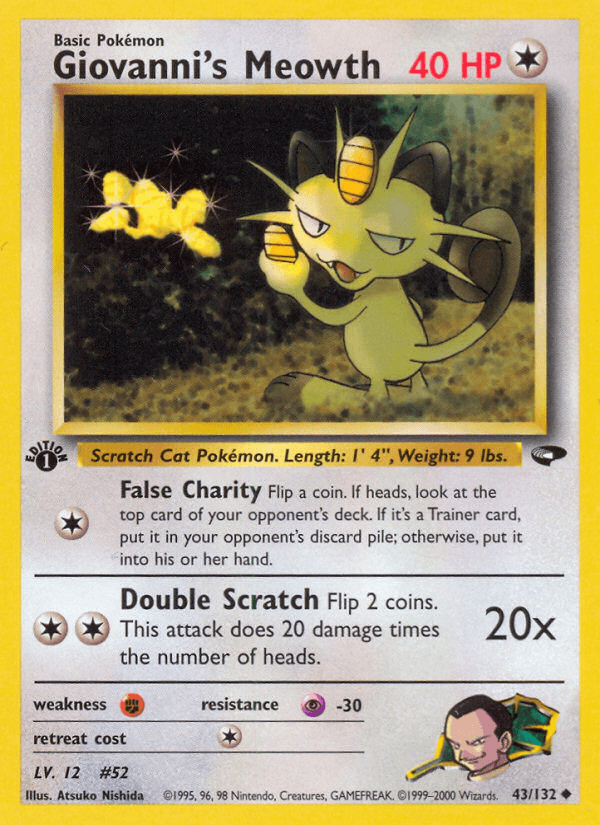 Giovanni's Meowth (Gym Challenge) #43 card art