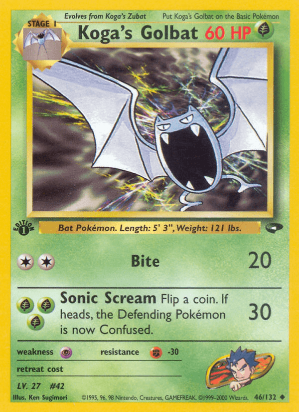 Koga's Golbat (Gym Challenge) #46 card art