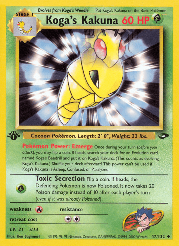 Koga's Kakuna (Gym Challenge) #47 card art