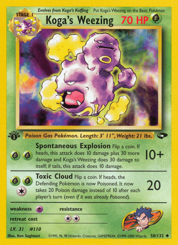 Koga's Weezing (Gym Challenge) #50 card art