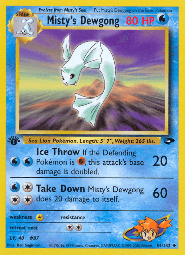 Misty's Dewgong (Gym Challenge) #54 card art