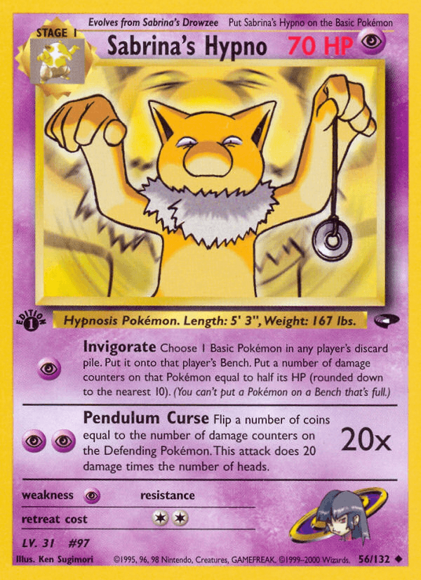 Sabrina's Hypno (Gym Challenge) #56 card art