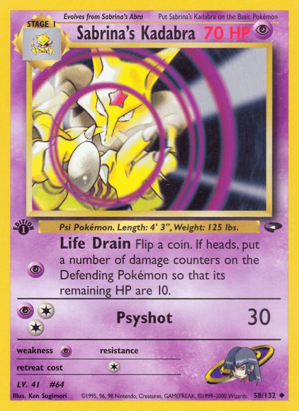 Sabrina's Kadabra (Gym Challenge) #58 card art