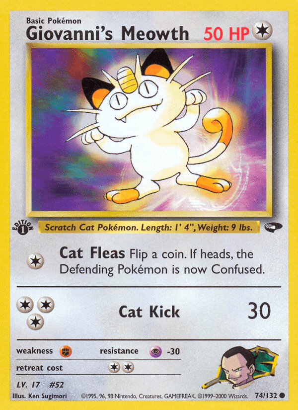 Giovanni's Meowth (Gym Challenge) #74 card art