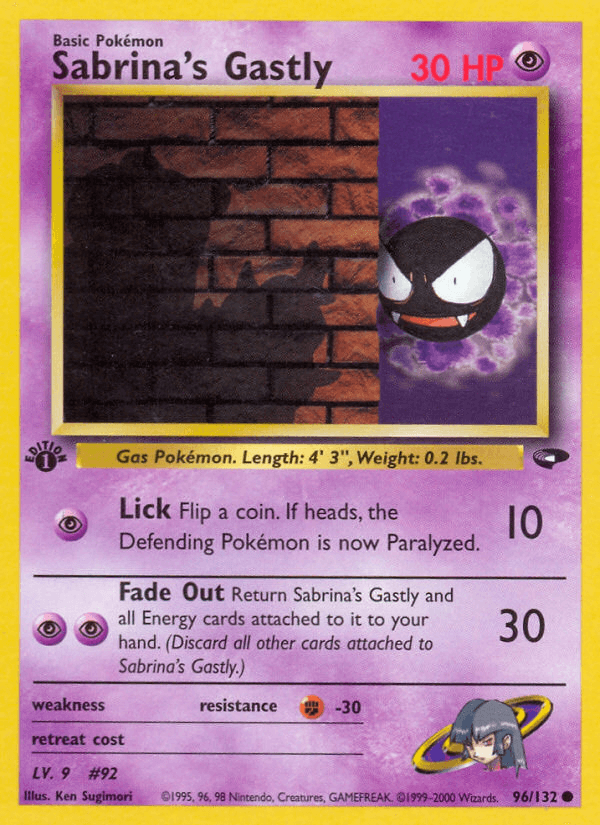 Sabrina's Gastly (Gym Challenge) #96 card art