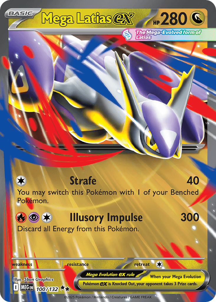 Mega Latias ex (Mega Evolution) #100 card art