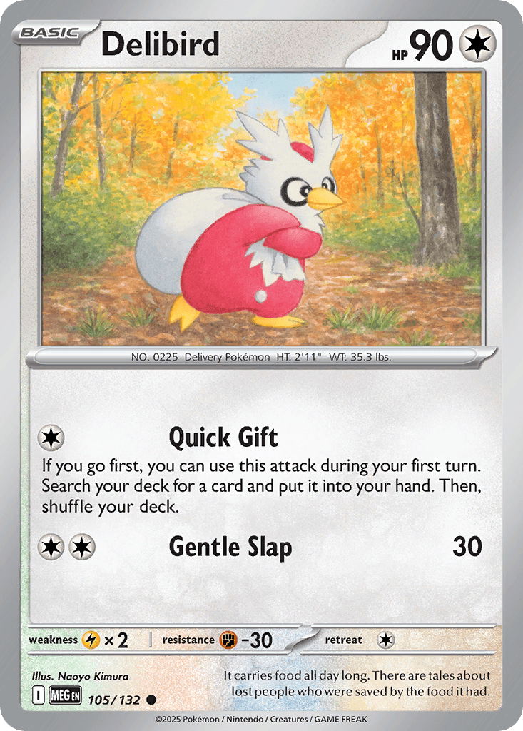 Delibird (Mega Evolution) #105 card art