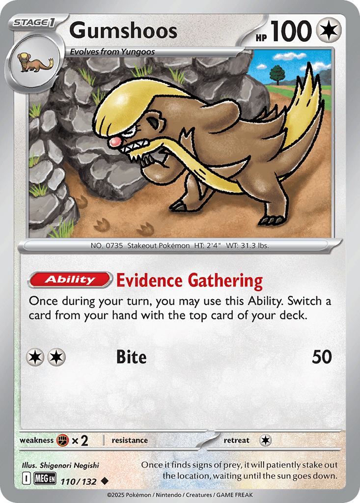 Gumshoos (Mega Evolution) #110 card art