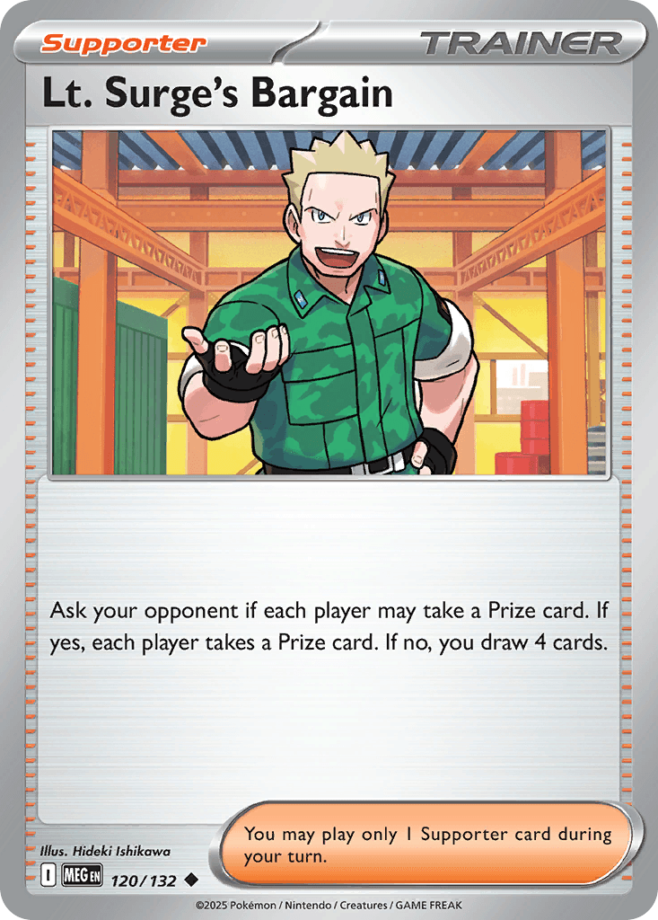 Lt. Surge's Bargain (Mega Evolution) #120 card art