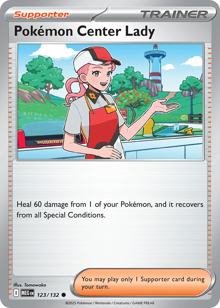 Pokémon Center Lady (Mega Evolution) #123 card art