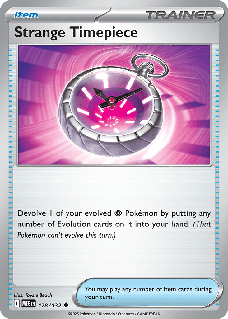 Strange Timepiece (Mega Evolution) #128 card art