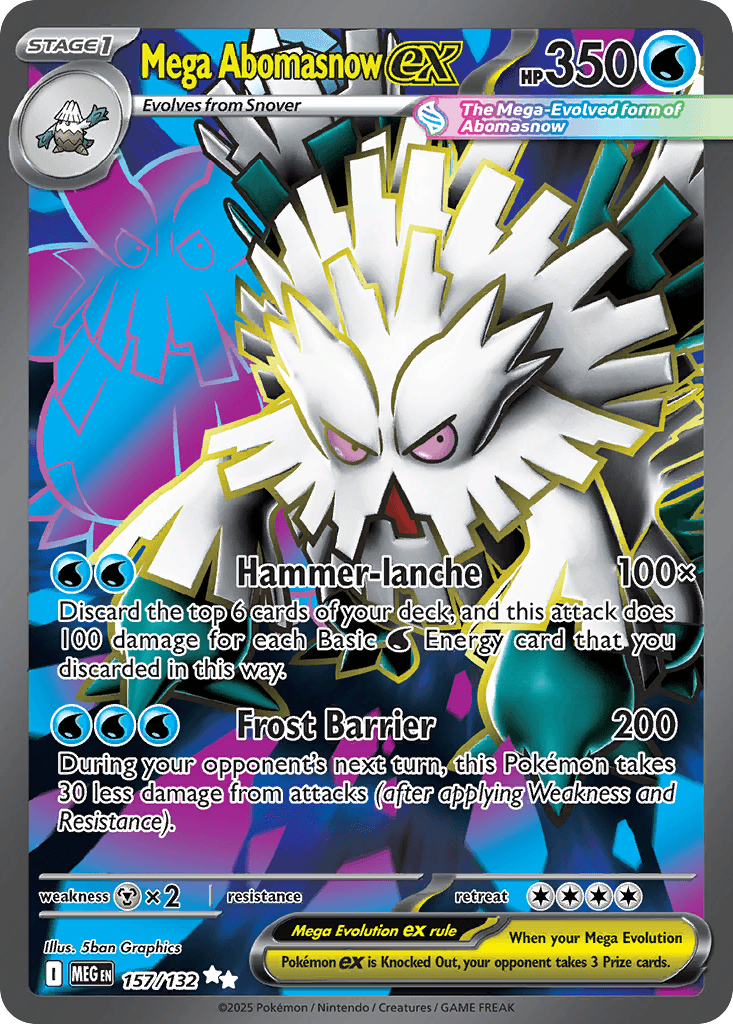 Mega Abomasnow ex (Mega Evolution) #157 card art