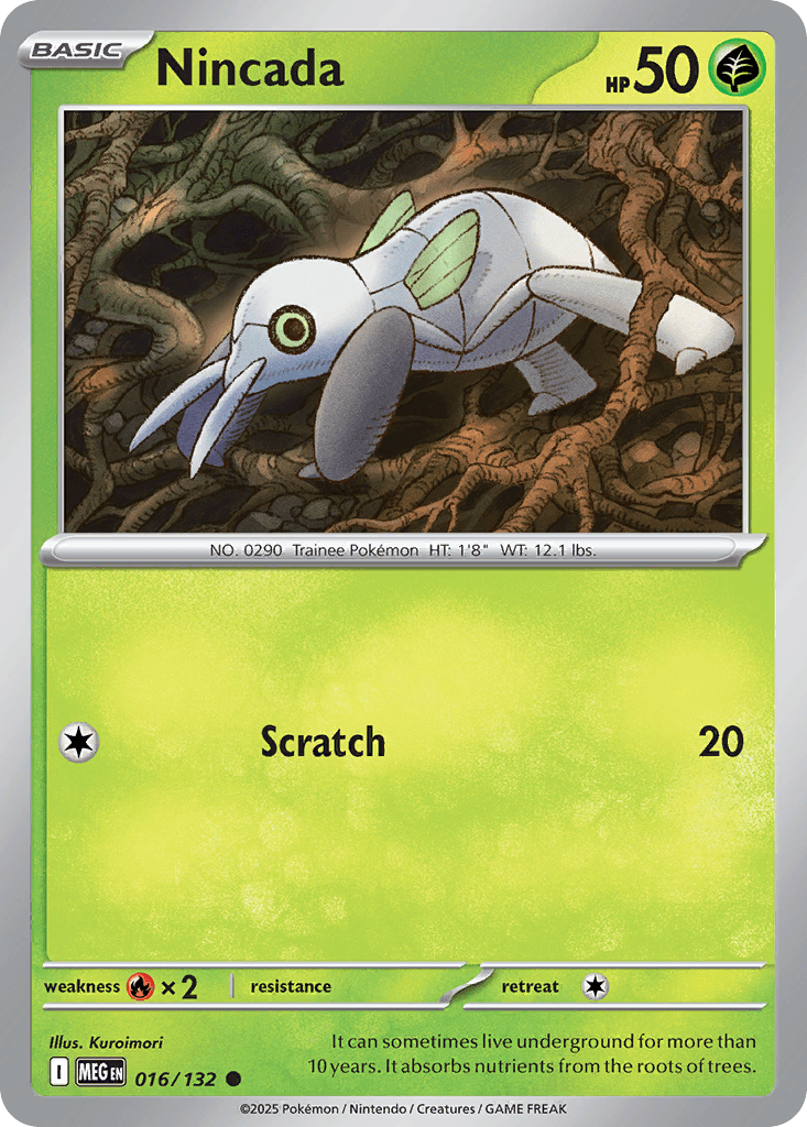 Nincada (Mega Evolution) #16 card art