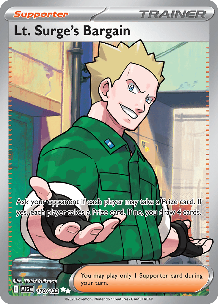 Lt. Surge's Bargain (Mega Evolution) #170 card art