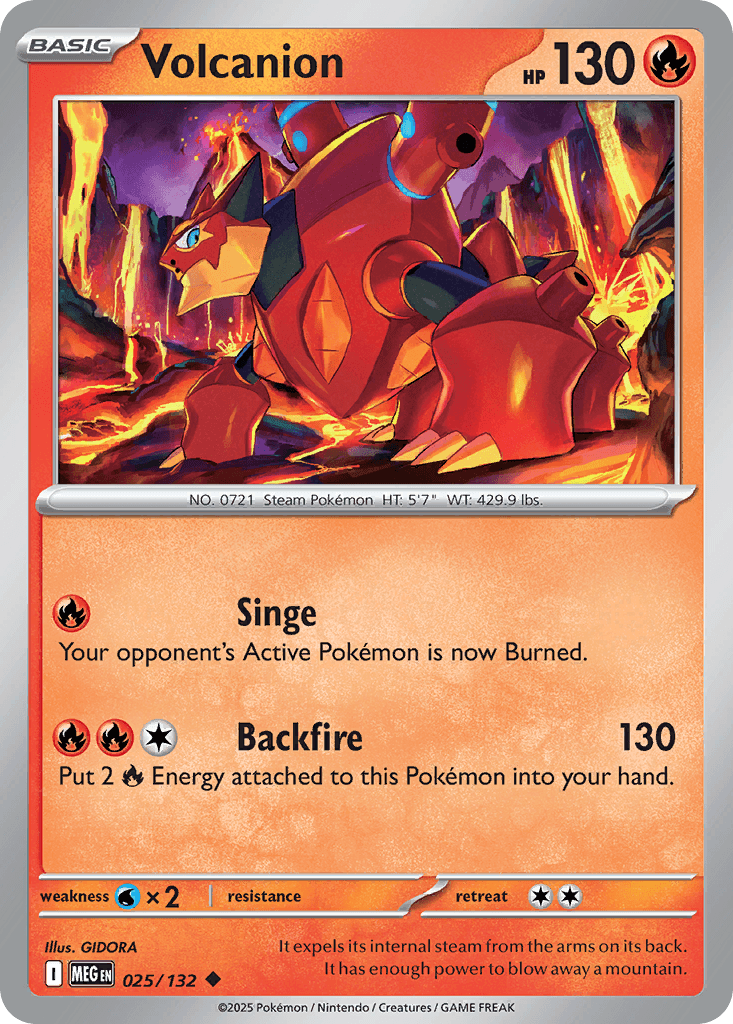 Volcanion (Mega Evolution) #25 card art