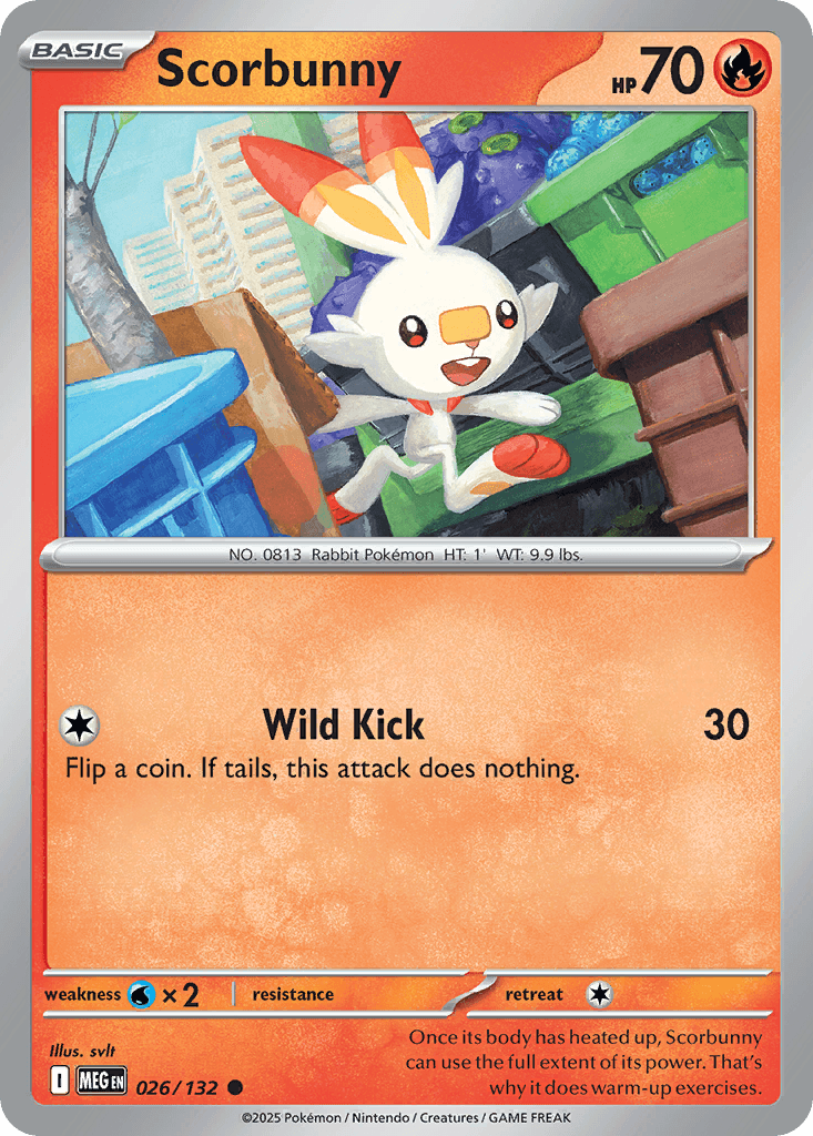 Scorbunny (Mega Evolution) #26 card art