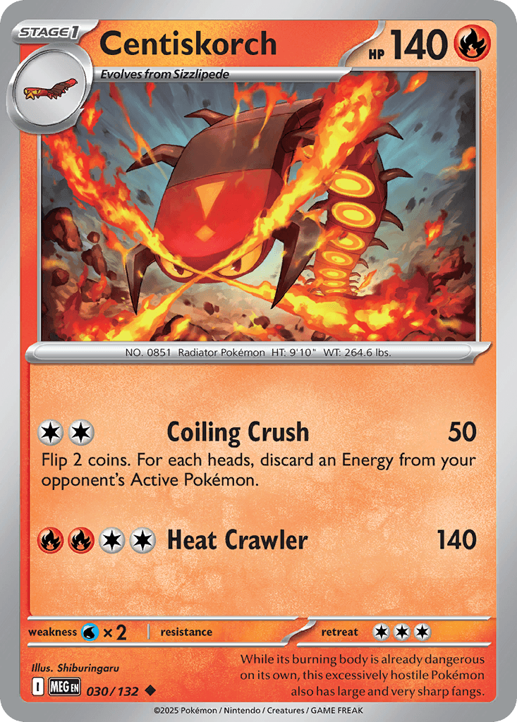 Centiskorch (Mega Evolution) #30 card art