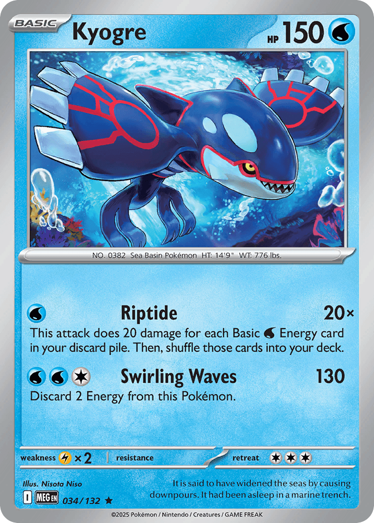 Kyogre (Mega Evolution) #34 card art