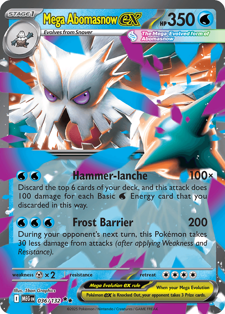 Mega Abomasnow ex (Mega Evolution) #36 card art