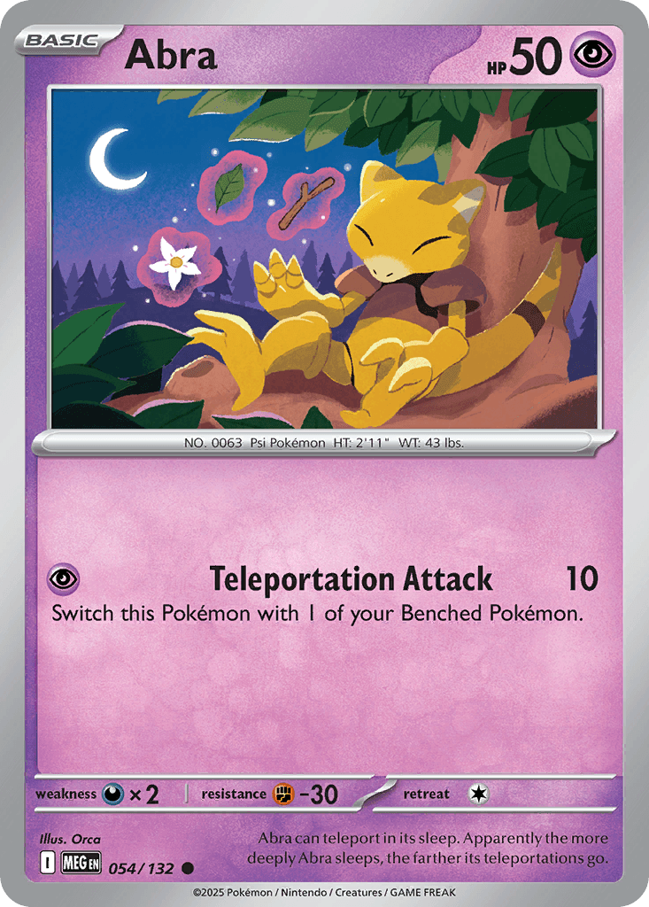 Abra (Mega Evolution) #54 card art