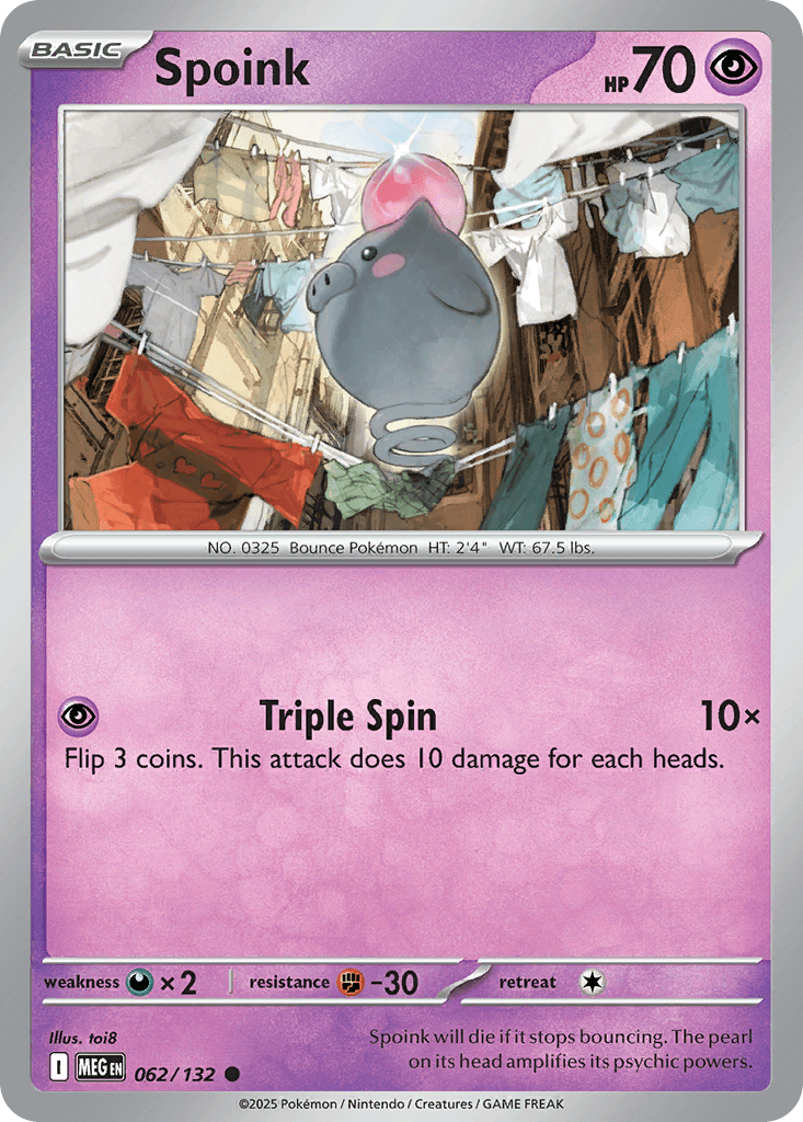 Spoink (Mega Evolution) #62 card art