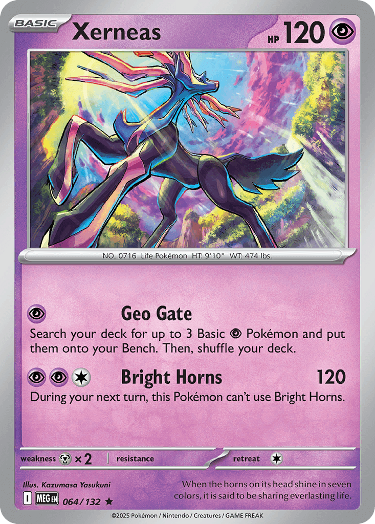 Xerneas (Mega Evolution) #64 card art