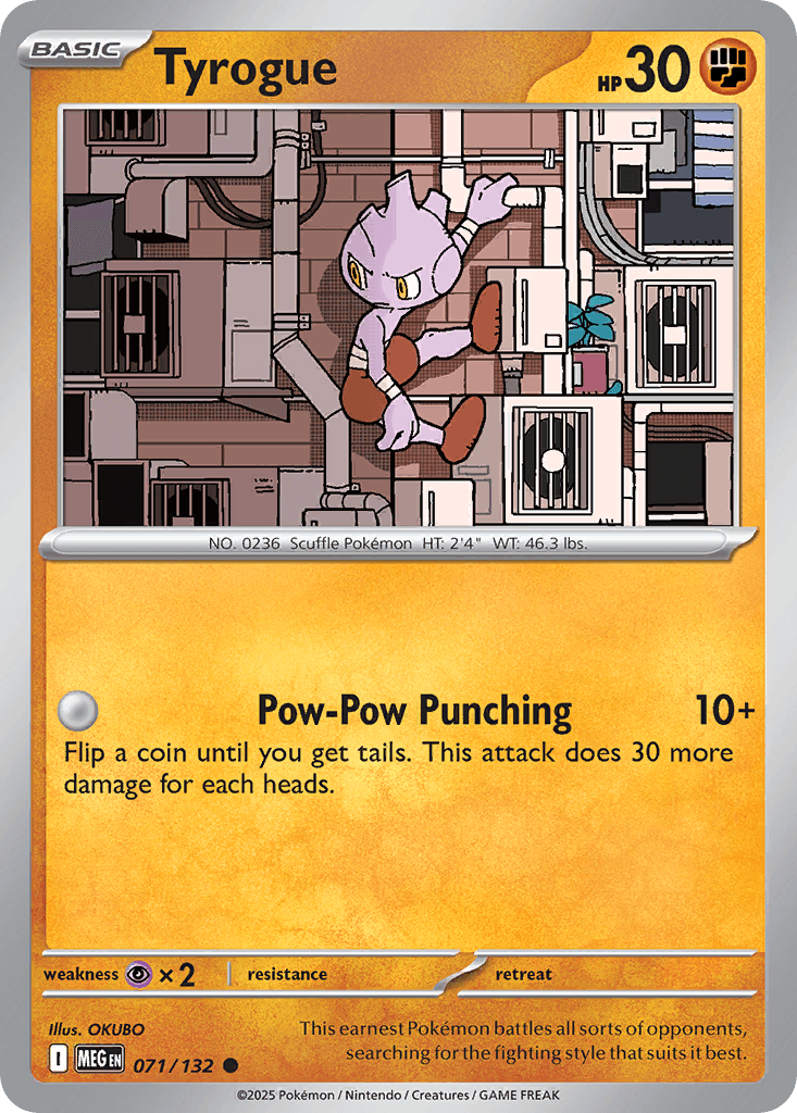 Tyrogue (Mega Evolution) #71 card art
