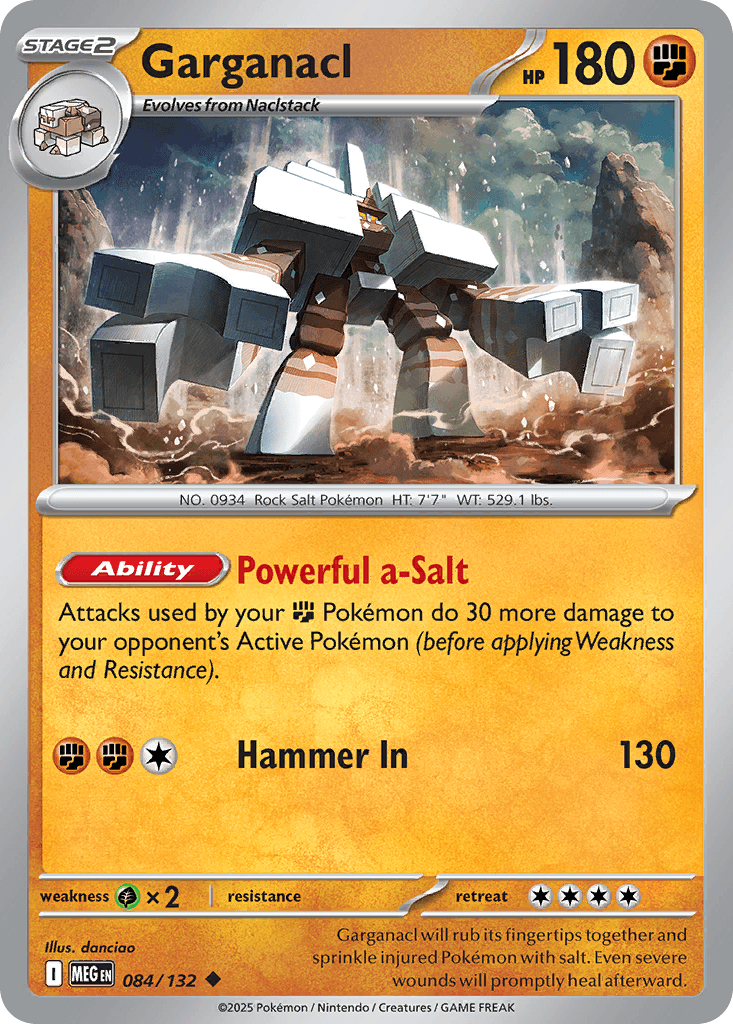 Garganacl (Mega Evolution) #84 card art