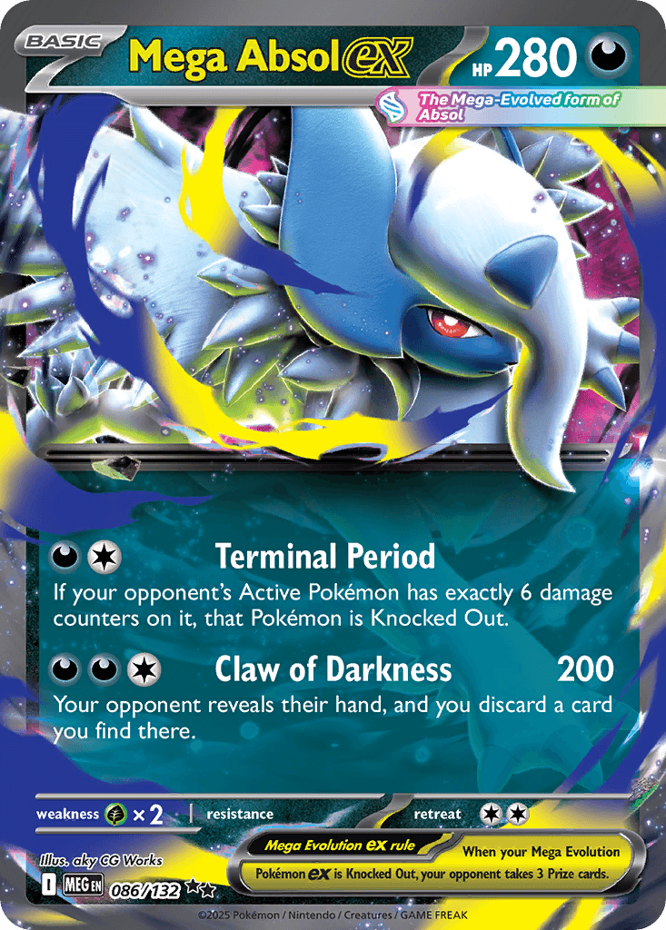 Mega Absol ex (Mega Evolution) #86 card art