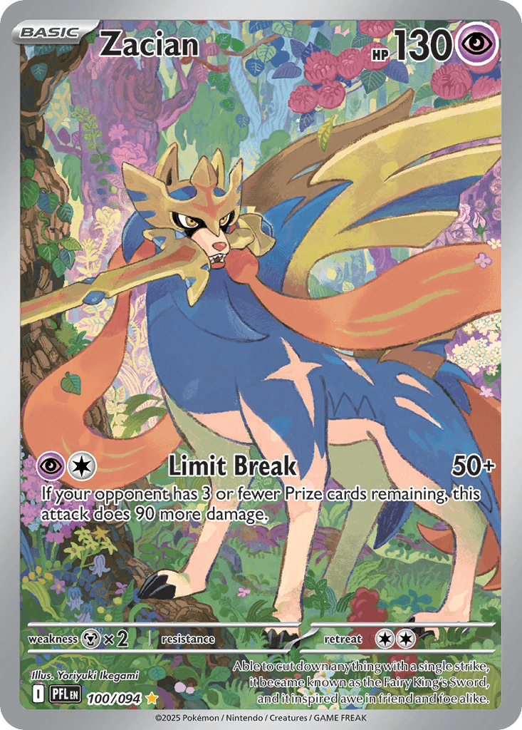 Zacian (Phantasmal Flames) #100 card art