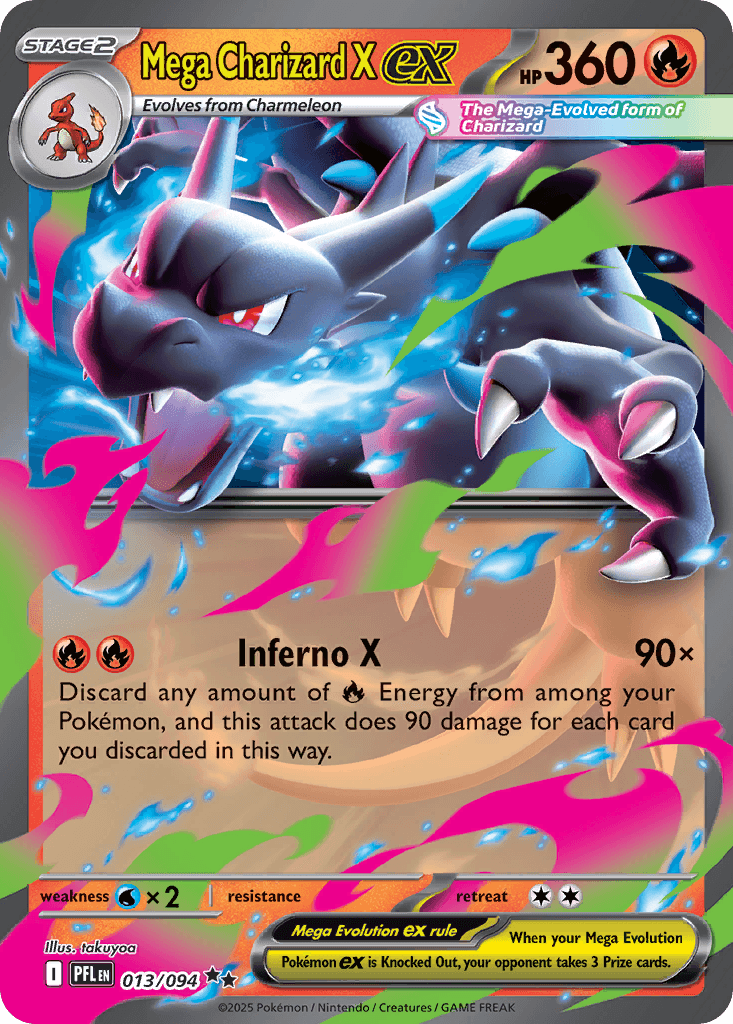 Mega Charizard X ex (Phantasmal Flames) #13 card art