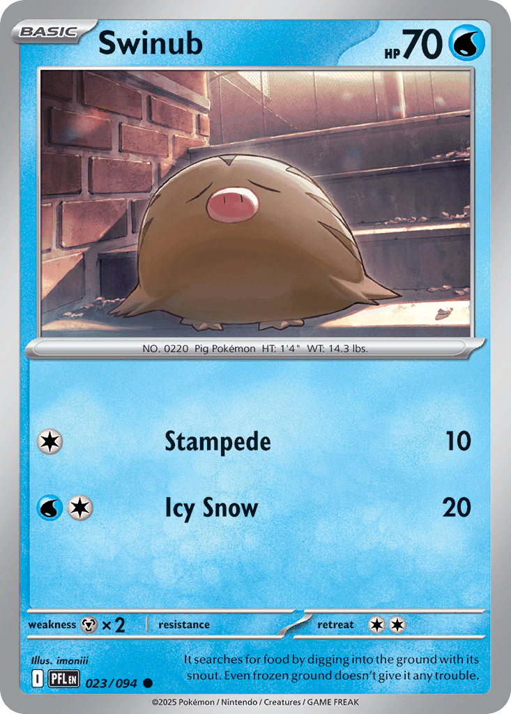 Swinub (Phantasmal Flames) #23 card art