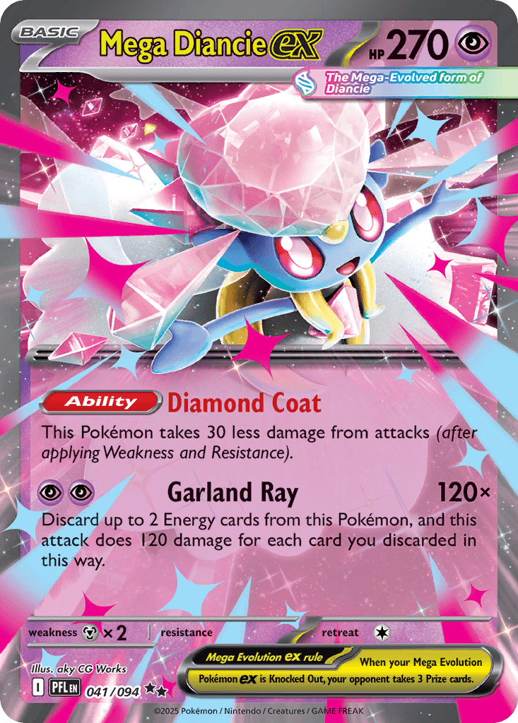 Mega Diancie ex (Phantasmal Flames) #41 card art