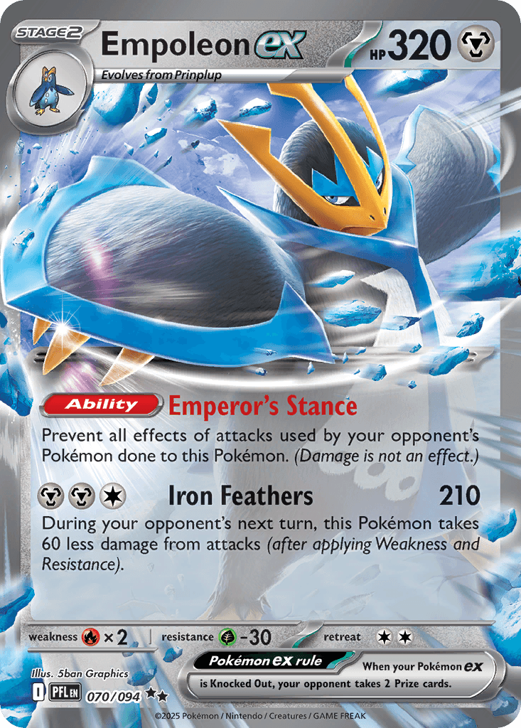 Empoleon ex (Phantasmal Flames) #70 card art