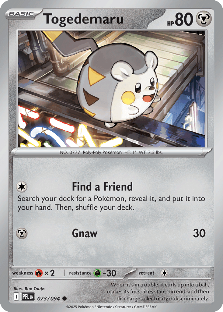 Togedemaru (Phantasmal Flames) #73 card art