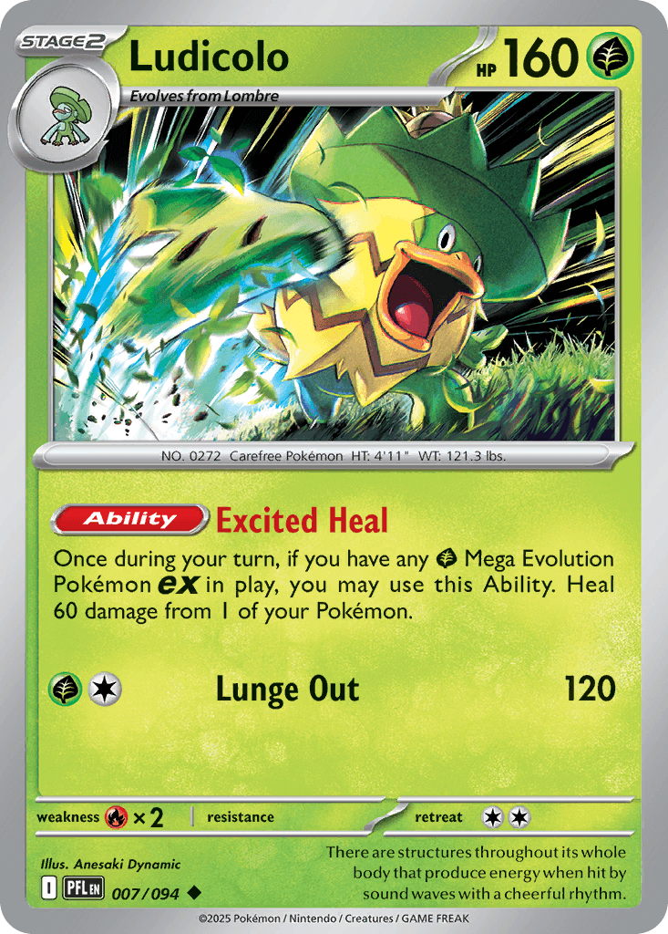 Ludicolo (Phantasmal Flames) #7 card art