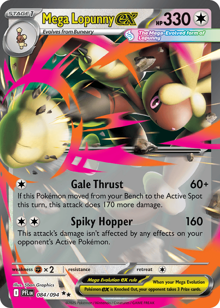 Mega Lopunny ex (Phantasmal Flames) #84 card art