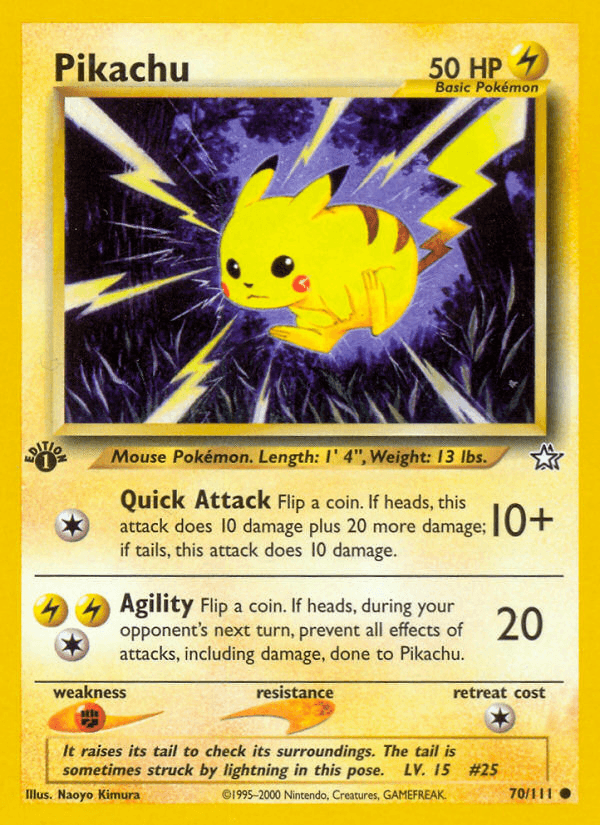 Pikachu (Neo Genesis) #70 card art